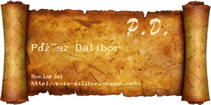 Pósz Dalibor névjegykártya